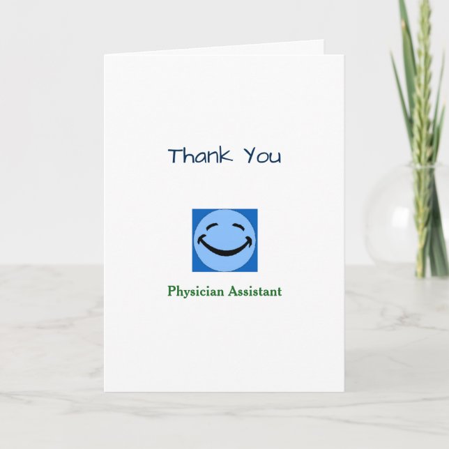 Tarjeta De Agradecimiento Asistente Médico Gracias (Anverso)