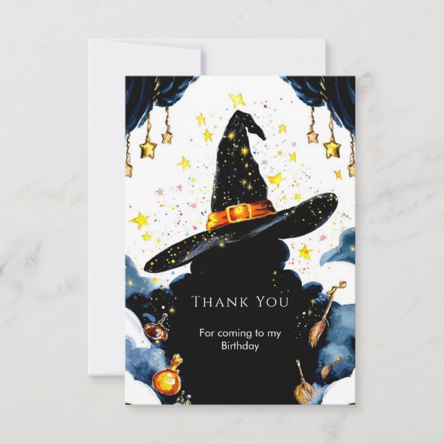 Tarjeta De Agradecimiento Asistente para pasteles de niños encantados Cumple (Anverso)