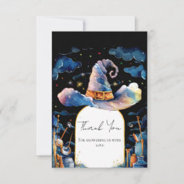 Tarjeta De Agradecimiento Asistente sencillo editable Baby Shower Gorra