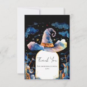 Tarjeta De Agradecimiento Asistente sencillo editable Baby Shower Gorra