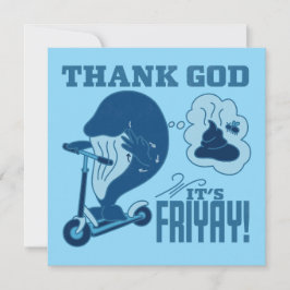 Tarjeta De Agradecimiento ASL Friday Design - Thank God It’s Friyay! 