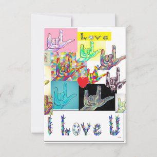 Tarjeta De Agradecimiento ASL I Love You Medley 