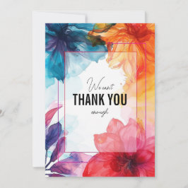 Tarjeta De Agradecimiento Asombroso Boda Anemone Dreamscape azul de acero