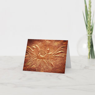 Tarjeta De Agradecimiento Aspecto esculpido Maravilla Floral Art Blank Tarje