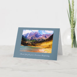 Tarjeta De Agradecimiento Aspen, Colorado Hospitality Thank You Template