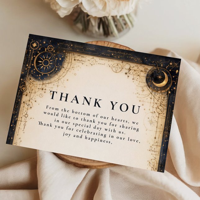 Tarjeta De Agradecimiento Astral Night Wedding (Subido por el creador)