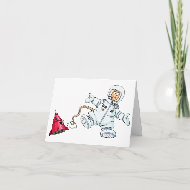 Tarjeta De Agradecimiento astronauta (Anverso)