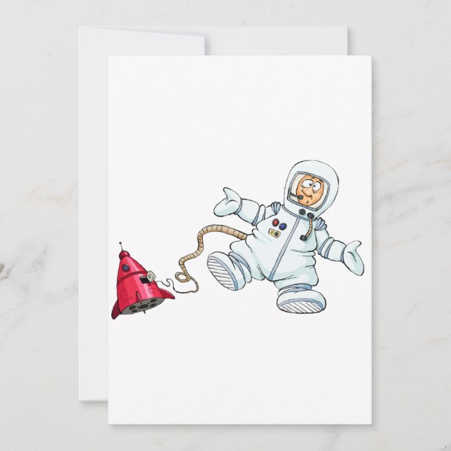 Tarjeta De Agradecimiento astronauta (Anverso)