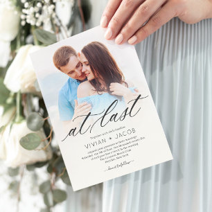 Tarjeta De Agradecimiento At Last Photo Wedding Invitation