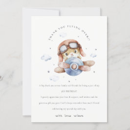 Tarjeta De Agradecimiento Ataque limpio sobre avión de la marina oxidada Ted