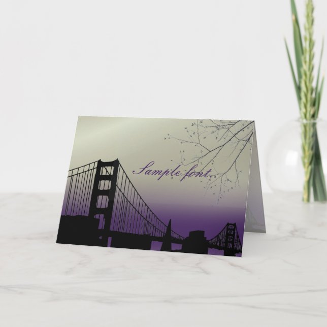 Tarjeta De Agradecimiento Atardecer de PixDezines en Golden Gate/ Agradecimi (Anverso)