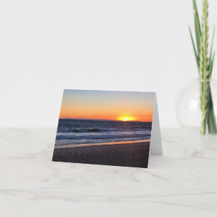 Tarjeta De Agradecimiento Atardecer en Newport Beach, California