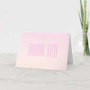 Tarjeta De Agradecimiento Atardecer Ombre de Rosa a Melocotón con Texto Pers