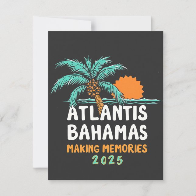 Tarjeta De Agradecimiento Atlantis Bahamas Creando Recuerdos 2025 (Anverso)