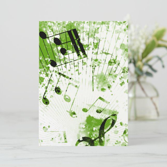 Tarjeta De Agradecimiento Atmósfera Musical 7 (Anverso de pie)