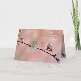 Tarjeta De Agradecimiento Atractivas flores de ápricot japonesas