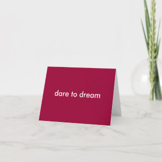 Tarjeta De Agradecimiento atreverse a soñar con notecard