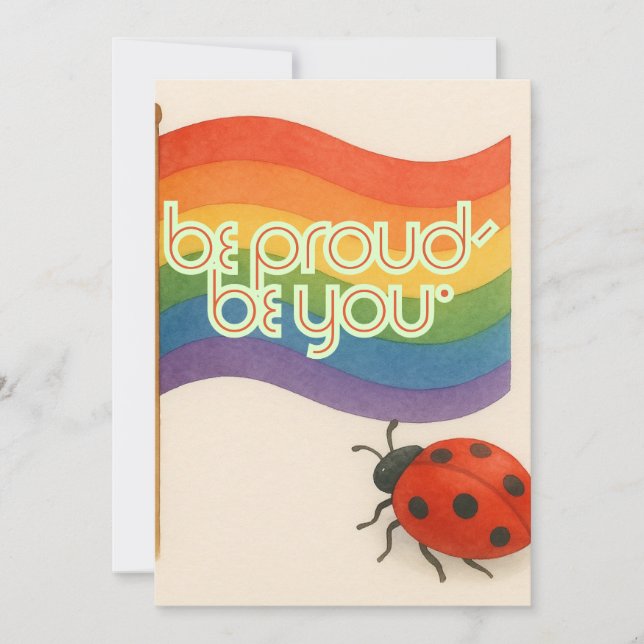 Tarjeta De Agradecimiento Audaz expresión LGBTQ y orgullo (Anverso)