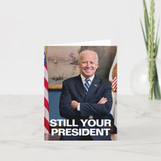 TARJETA DE AGRADECIMIENTO AÚN SU PRESIDENTE, BIDEN HUMOR