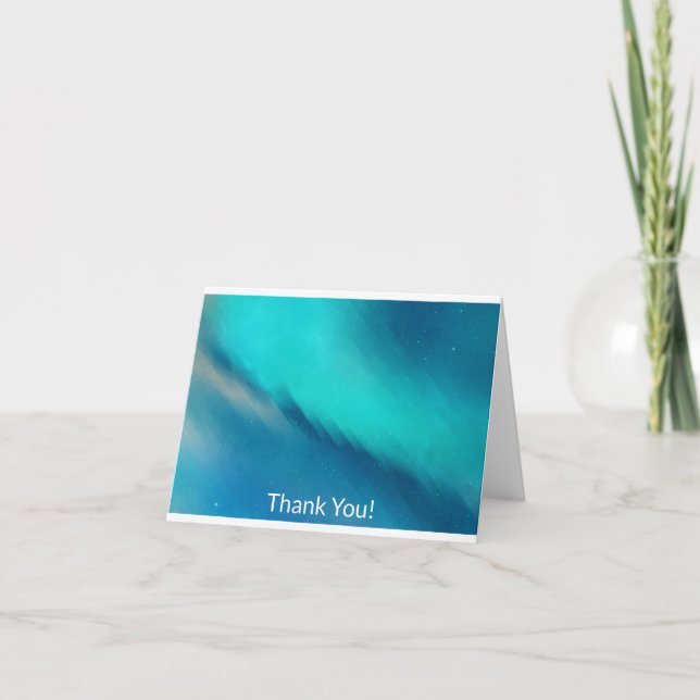 Tarjeta De Agradecimiento Aurora de la aurora boreal (Anverso)