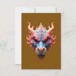 Tarjeta De Agradecimiento Aurora Dragon Mask