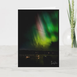 Tarjeta De Agradecimiento Aurora Serenade en Minnesota Starry Shore