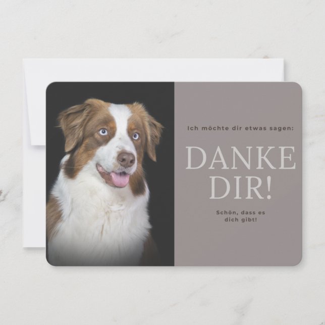 Tarjeta De Agradecimiento Australian Shepherd (Anverso)