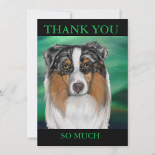 TARJETA DE AGRADECIMIENTO AUSTRALIAN SHEPHERD
