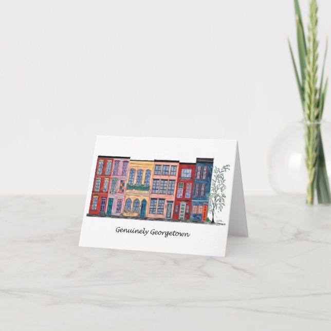 Tarjeta De Agradecimiento Auténtico Georgetown (Anverso)