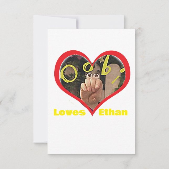 Tarjeta De Agradecimiento Autismo para Ethan (Anverso)