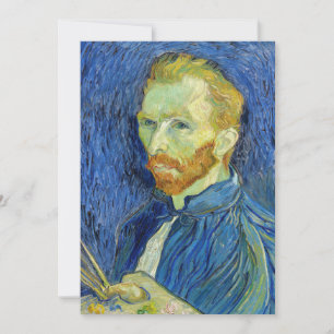 Tarjeta De Agradecimiento Autorretrato con paleta de Vincent van Gogh