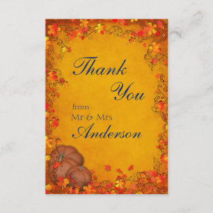 Tarjeta De Agradecimiento Autumn Bliss Boda Gracias
