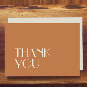 Tarjeta De Agradecimiento Autumn Boho Deco   Plano de Boda de Terracotta