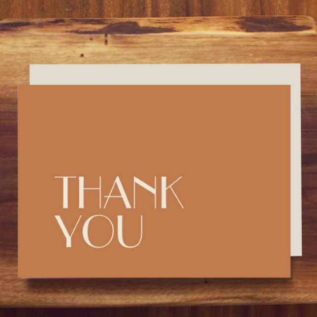 Tarjeta De Agradecimiento Autumn Boho Deco | Plano de Boda de Terracotta (Subido por el creador)