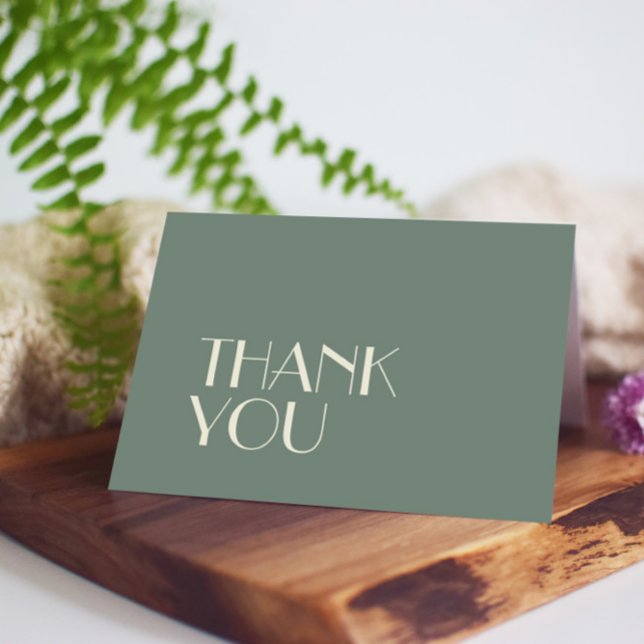 Tarjeta De Agradecimiento Autumn Boho Deco | Sage Green Boda (Subido por el creador)