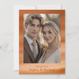 Tarjeta De Agradecimiento Autumn Fall Terracotta Wedding Thank You Card