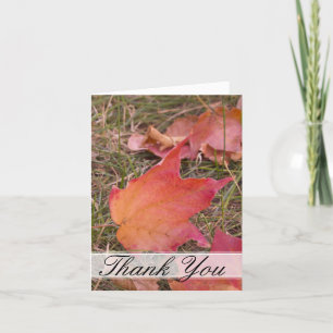 Tarjeta De Agradecimiento Autumn Leaves Gracias
