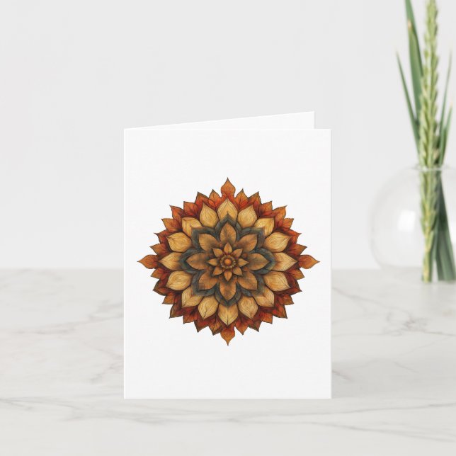 Tarjeta De Agradecimiento Autumn Mandala Floral Greetings Card