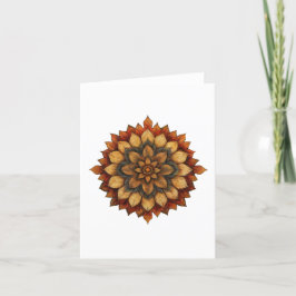 Tarjeta De Agradecimiento Autumn Mandala Floral Greetings Card