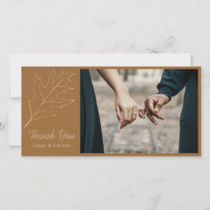 Tarjeta De Agradecimiento Autumn Oak Leaf Gracias