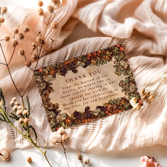 Tarjeta De Agradecimiento Autumn Orchard Wedding (Subido por el creador)