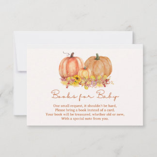 Tarjeta De Agradecimiento Autumn Pumpkin Books for Baby Card – Boho Fall