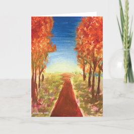 Tarjeta De Agradecimiento Autumn Road - KidsArt para CHOC