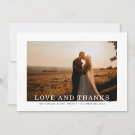 Tarjeta De Agradecimiento Autumn Sprig Love and Gracias Boda