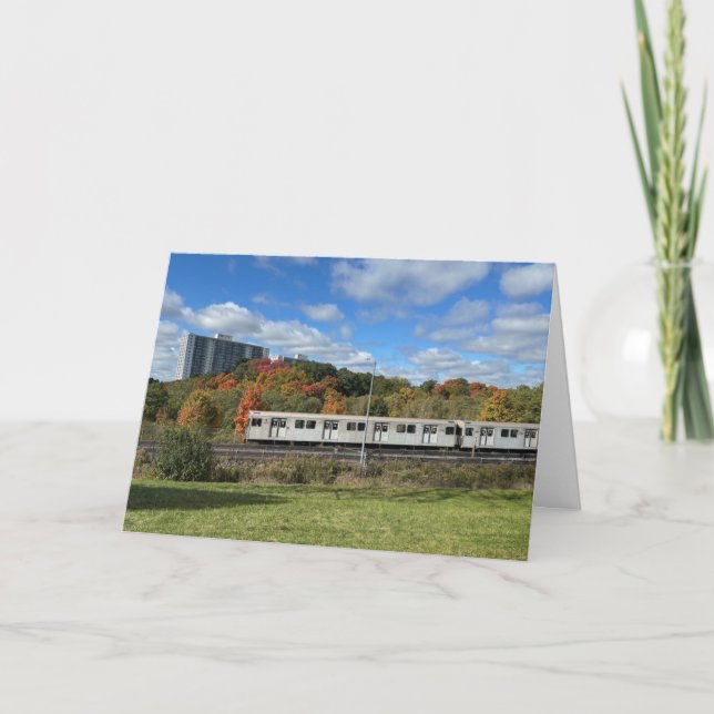 Tarjeta De Agradecimiento Autumn Subway Warden Woods Folded Note Card (Anverso)