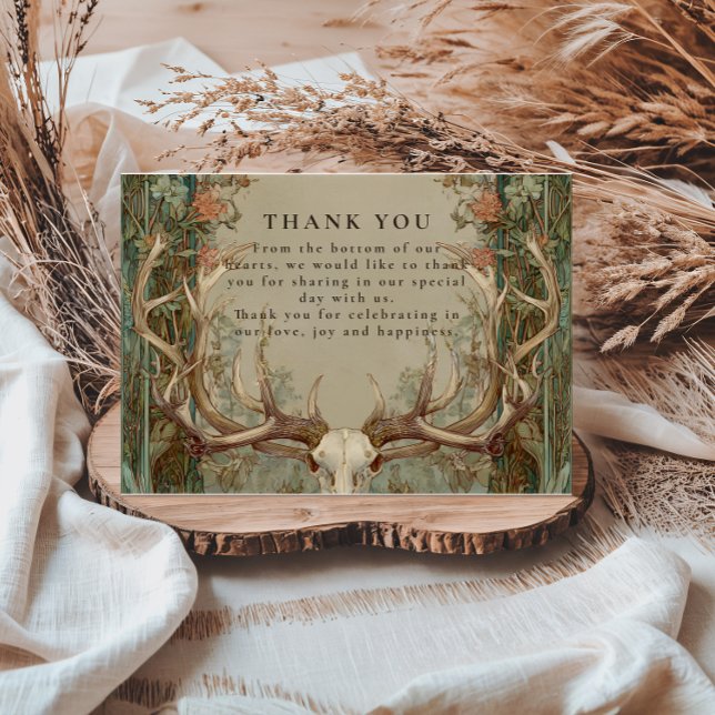 Tarjeta De Agradecimiento Autumn Woods Rustic Wedding (Subido por el creador)
