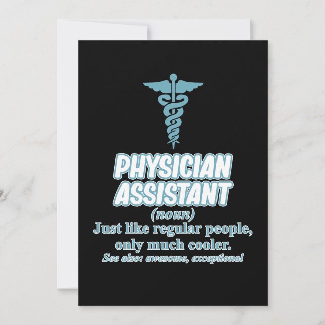 Tarjeta De Agradecimiento Auxiliar Médico Definición Estudiantes de Medicina (Anverso)
