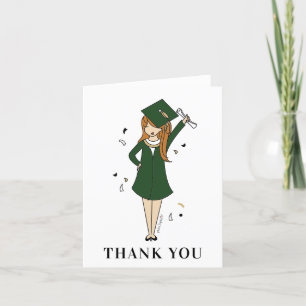 Tarjeta De Agradecimiento Avatar Chica personalizable   Graduación en la esc