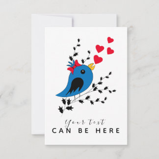 Tarjeta De Agradecimiento Ave azul