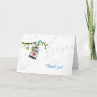 Ave azul, jaula de pájaros